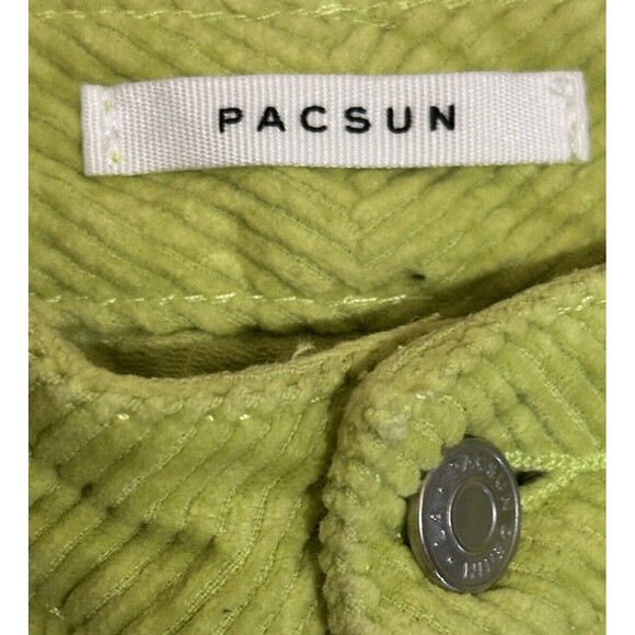 PacSun Women Lime Corduroy Mom Jeans Inseam 27 Size 24 Excellent - Picture 3 of 7